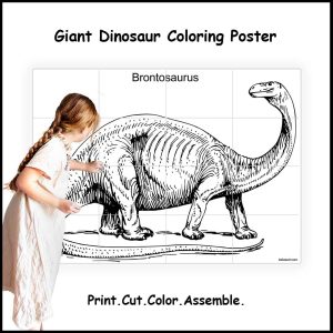 large printable dinosaur coloring page