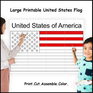 Giant printable US Flag - 16 sheets of paper